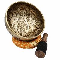 Buddhist Hand Beaten Jambati Singing Bowl, With Premium Etching Carving