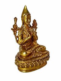 Buddhist Handmade Statue Of [tsongkhapa], [full Fire Gold Plated]