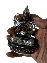 Buddhist Handmade Statue Of [tsongkhapa], [chocolate Oxidized]