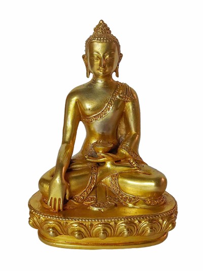 Buddhist Statue Of [shakyamuni Buddha], Full Gold Plated