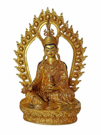 Buddhist Statue Of Padmasambhava [guru Rinpoche], Finishing [gold Plated]