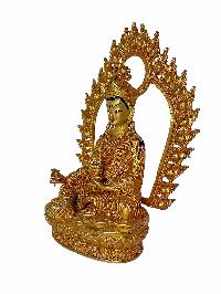 Buddhist Statue Of Padmasambhava [guru Rinpoche], Finishing [gold Plated]