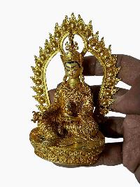 Buddhist Statue Of Padmasambhava [guru Rinpoche], Finishing [gold Plated]