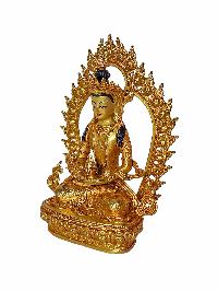 Buddhist Statue Of Aparimita [full Fire Gold Plated], [face Painted], Amitayus, Chepame