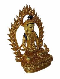 Buddhist Statue Of [aparimita], [full Gold Plated], Amitayus, Chepame