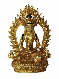 Buddhist Statue Of [aparimita], [full Gold Plated], Amitayus, Chepame