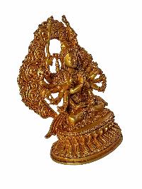 Buddhist Handmade Statue Of Chundi, [full Gold Plated], [cundi, Chandi]