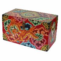 [traditional Tibetan], Ritual Jeweler And Ritual Item Box, [painted] With [dragon] Design