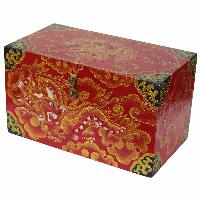 [traditional Tibetan], Ritual Jeweler And Ritual Item Box, [painted], [dragon] Design