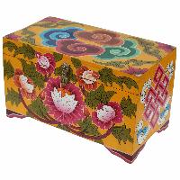 [traditional Tibetan], Ritual Jeweler And Ritual Item Box, [painted] With [lotus] Design