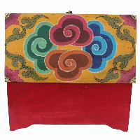 [traditional Tibetan], Ritual Jeweler And Ritual Item Box, [painted] With [lotus] Design