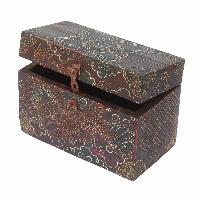 [traditional Tibetan], Ritual Jeweler And Ritual Item Box, [painted] With Dragon Design, [cheppu], [antique]