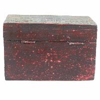 [traditional Tibetan], Ritual Jeweler And Ritual Item Box, [painted] With Flower Design, [antique]