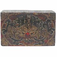 [traditional Tibetan], Ritual Jeweler And Ritual Item Box, [painted], [antique], Cheppu Design