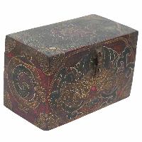 [traditional Tibetan], Ritual Jeweler And Ritual Item Box, [painted], [antique], Cheppu Design