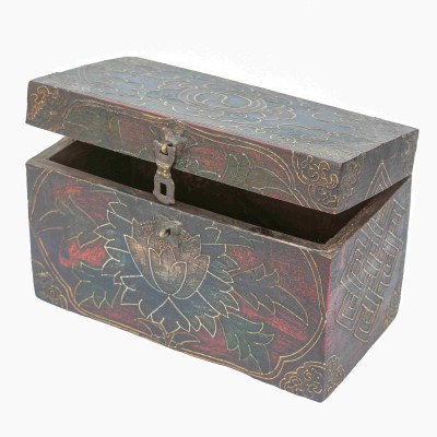 [traditional Tibetan], Ritual Jeweler And Ritual Item Box, [painted], [antique]