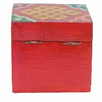 [traditional Tibetan], Ritual Jeweler And Ritual Item Box, [painted], With Endless Knot