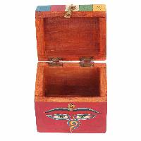 [traditional Tibetan], Ritual Jeweler And Ritual Item Box, [painted], With Endless Knot