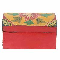 [traditional Tibetan], Ritual Jeweler And Ritual Item Box, [painted] With Flower Design