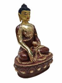 Buddhist Handmade Statue Of Ratnasambhava Buddha, [partly Gold Plated]