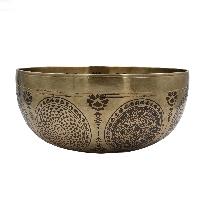 Buddhist Hand Beaten Jambati Singing Bowl, With Premium Etching Carving