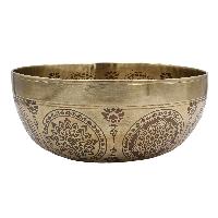 Buddhist Hand Beaten Jambati Singing Bowl, With Premium Etching Carving