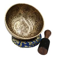 Buddhist Hand Beaten Jambati Singing Bowl, With Premium Etching Carving