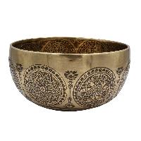 Buddhist Hand Beaten Jambati Singing Bowl, With Premium Etching Carving