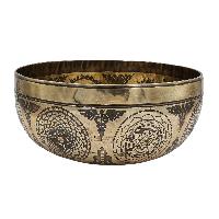 Buddhist Hand Beaten Jambati Singing Bowl, With Premium Etching Carving