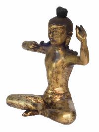 Buddhist Handmade Statue Of[siddhartha Gautam] Buddha, [gold Plated, Antique Finishing], High Quality