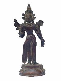 Buddhist Handmade Statue Of Standing Green Tara, [oxidized, Antique Finishing], High Quality