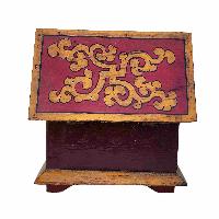 [traditional Tibetan], Ritual Jeweler And Ritual Item Box With Shakyamuni Buddha, [painted]