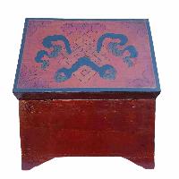 [traditional Tibetan], Ritual Jeweler And Ritual Item Box With Endless Knot And Dragon Design, [painted], [four Box Set]