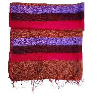 Nepali Handmade Made [acrylic] Yak Wool Stripe Blanket, [large Size]