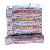 Tibet Shawl, Acrylic Woolen Blanket, With Multi Color Strip