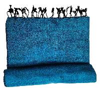 Yak Wool Blanket, Nepali Acrylic Hand Loom Blanket, [turquoise Color], [large Size]