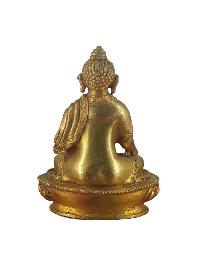 Buddhist Miniature Statue Of Medicine Buddha, [gold Plated]