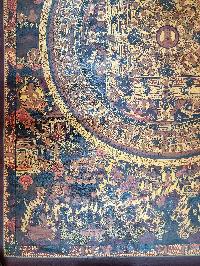 Buddhist Handmade Thangka Of Buddha Mandala Thangka, [oiled Thangka