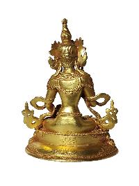 Buddhist Miniature Statue Of Vajrasattva, [gold Plated]