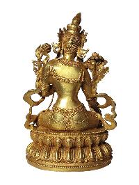 Tibetan Buddhist Statue Of White Tara, [full Gold Plated]