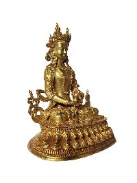 Tibetan Buddhist Statue Of Aparimita, [full Gold Plated], Amitayus, Chepame