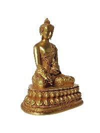 Buddhist Miniature Statue Of Medicine Buddha, [gold Plated]