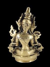 Buddhist Handmade Statue Of Green Tara, [bronze Finishing]