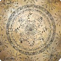 Tibetan [handmade] Gong With [eight Stupa] Design, Mandala Design, Wind Gong, Flat Gong