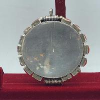 [sterlin Silver] Tibetan Ghau Box [tortoise, Marquise], [gold Plated], [stone Setting]