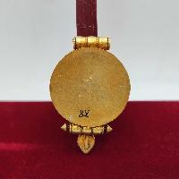 [sterlin Silver] Tibetan Ghau Box, [gold Plated], [stone Setting]