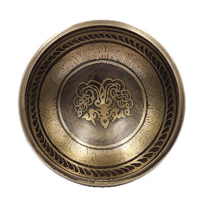 Nepali High Quality Seven Metal Bronze Singing Bowl, [dorje]