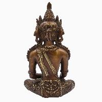 Buddhist Statue Of Shakyamuni Buddha, [sand Casting], [chocolate Oxidized]