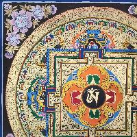 Buddhist Tibetan Thangka Of Mandala, [hand Painted]