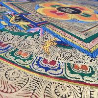 Buddhist Tibetan Thangka Of Mandala, [hand Painted]